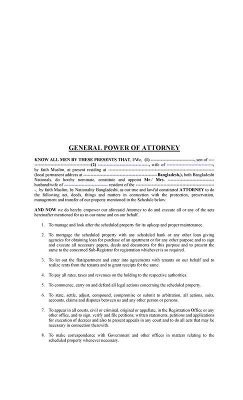 Recognizing the Motor Vehicle Power of Attorney Kind